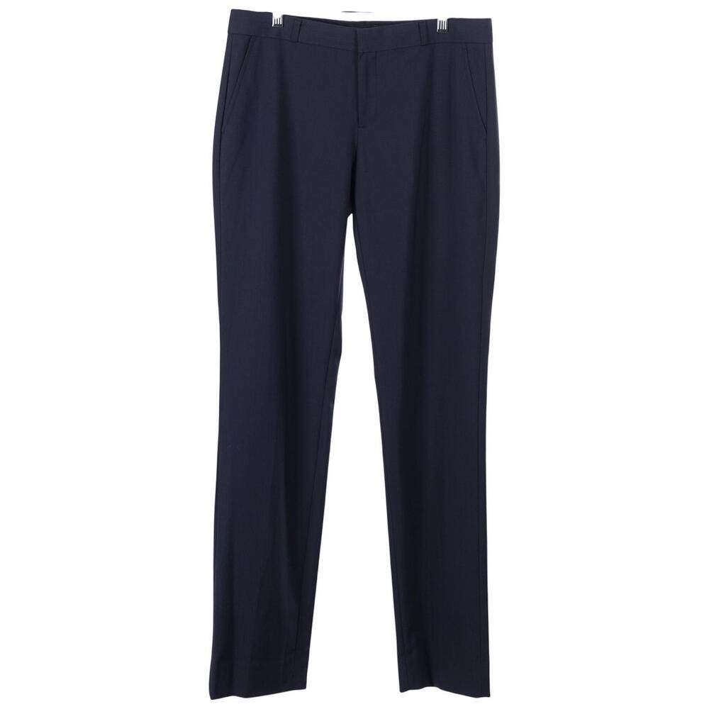Banana Republic Ryan Pants 8L Navy Blue Wool Blend Washable Dress Trouser Office